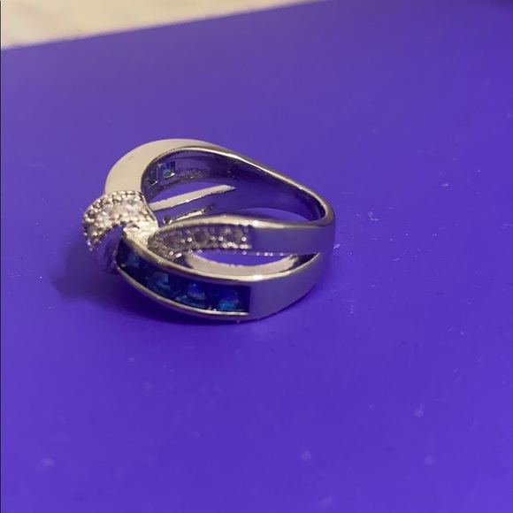 Blue sterling silver Ring - Picture 6 of 7